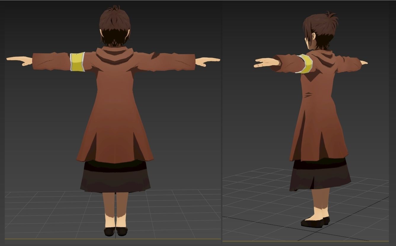Gabi AOT VRChat Oculus Quest Low-poly 3D model_2