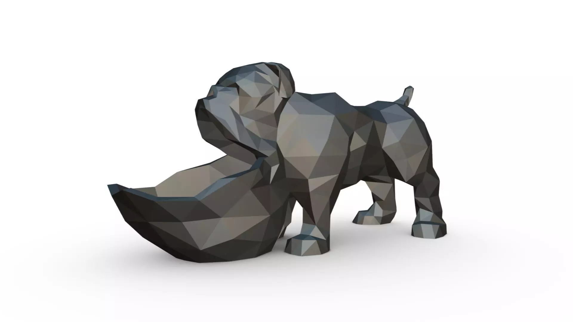 candy bowl English bulldog 3D print model