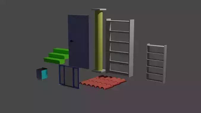 Architect door Free 3D model