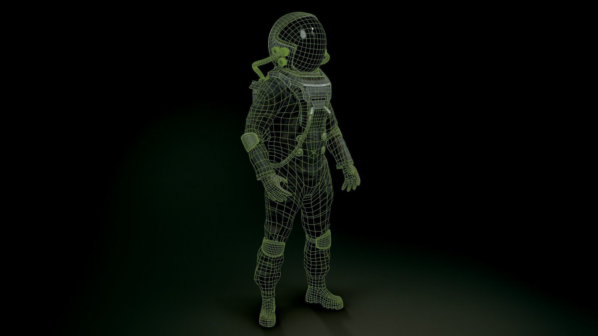Post Apocalypse Astronaut ANIMATED Low-poly 3D model_30