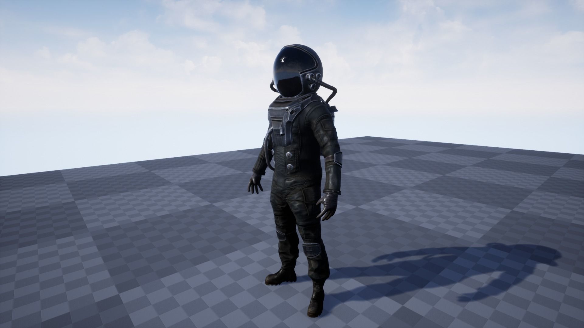 Post Apocalypse Astronaut ANIMATED Low-poly 3D model_28