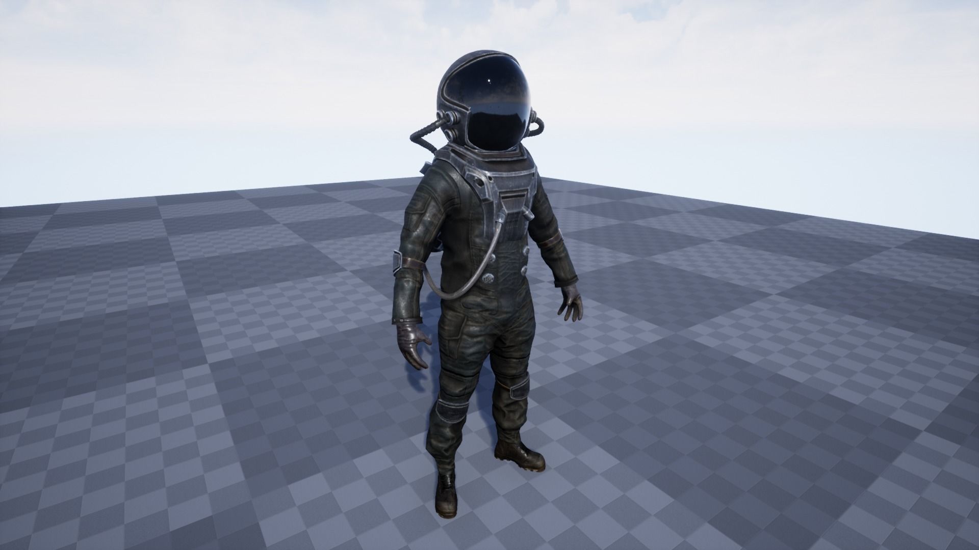 Post Apocalypse Astronaut ANIMATED Low-poly 3D model_27