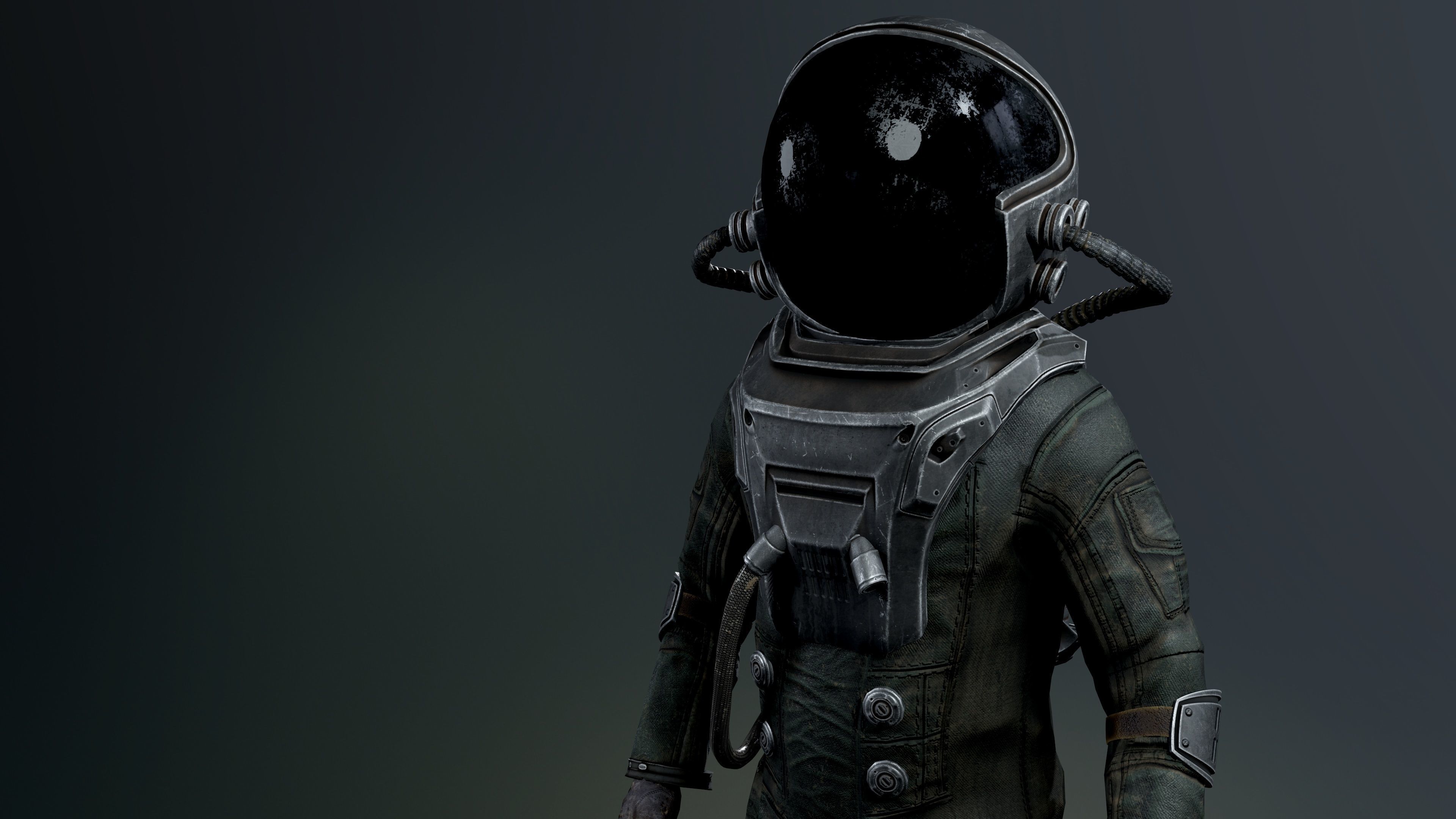 Post Apocalypse Astronaut ANIMATED Low-poly 3D model_12