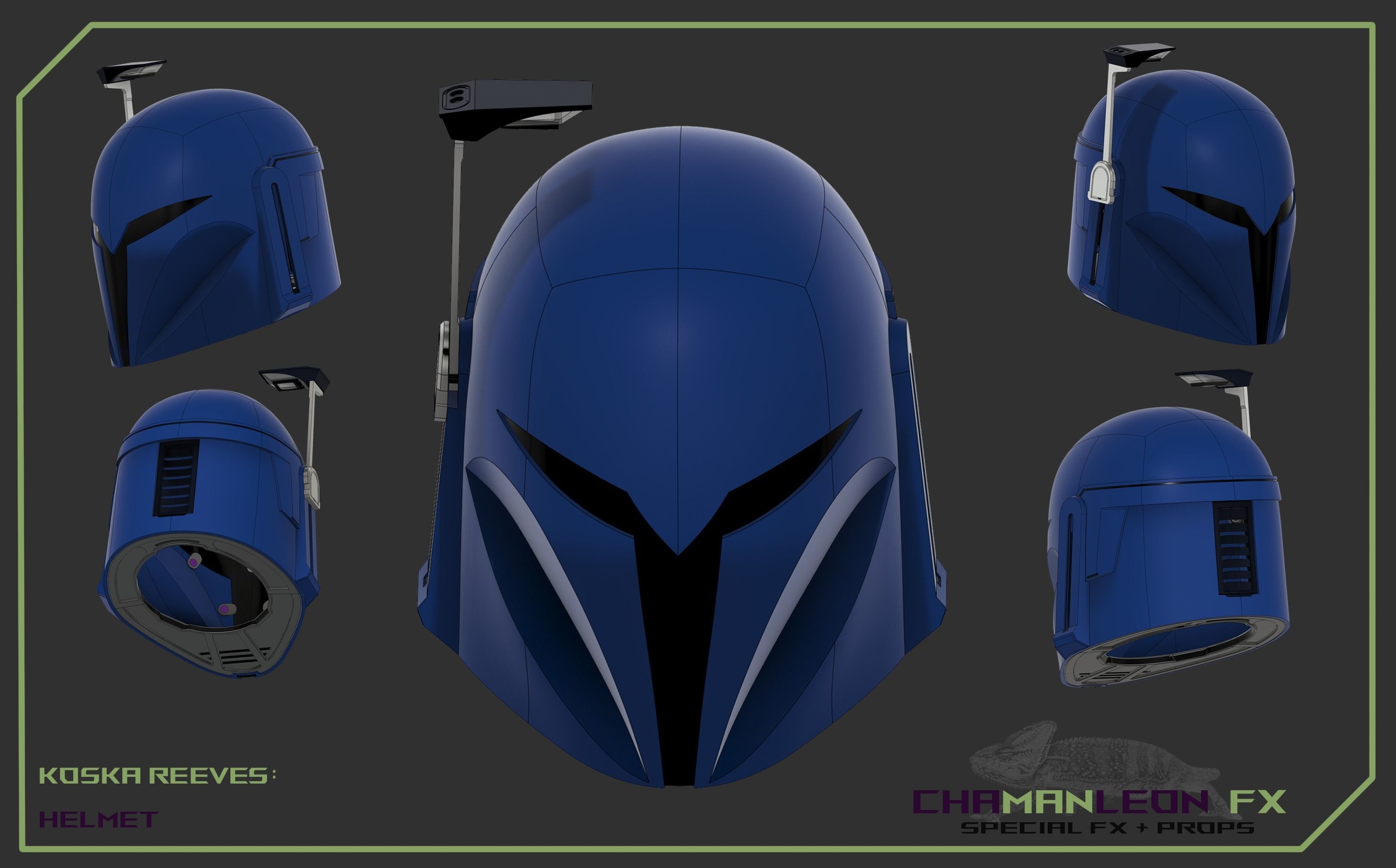 Koska Reeves The Mandalorian 3d printable cosplay helmet 3D print model_1