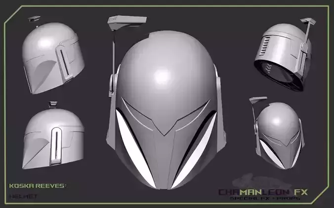 Koska Reeves The Mandalorian 3d printable cosplay helmet 3D print model