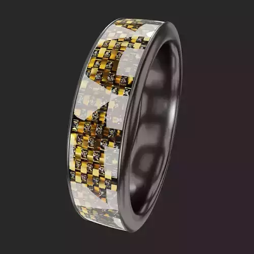 Platinum Gold Ring Low-poly 3D model