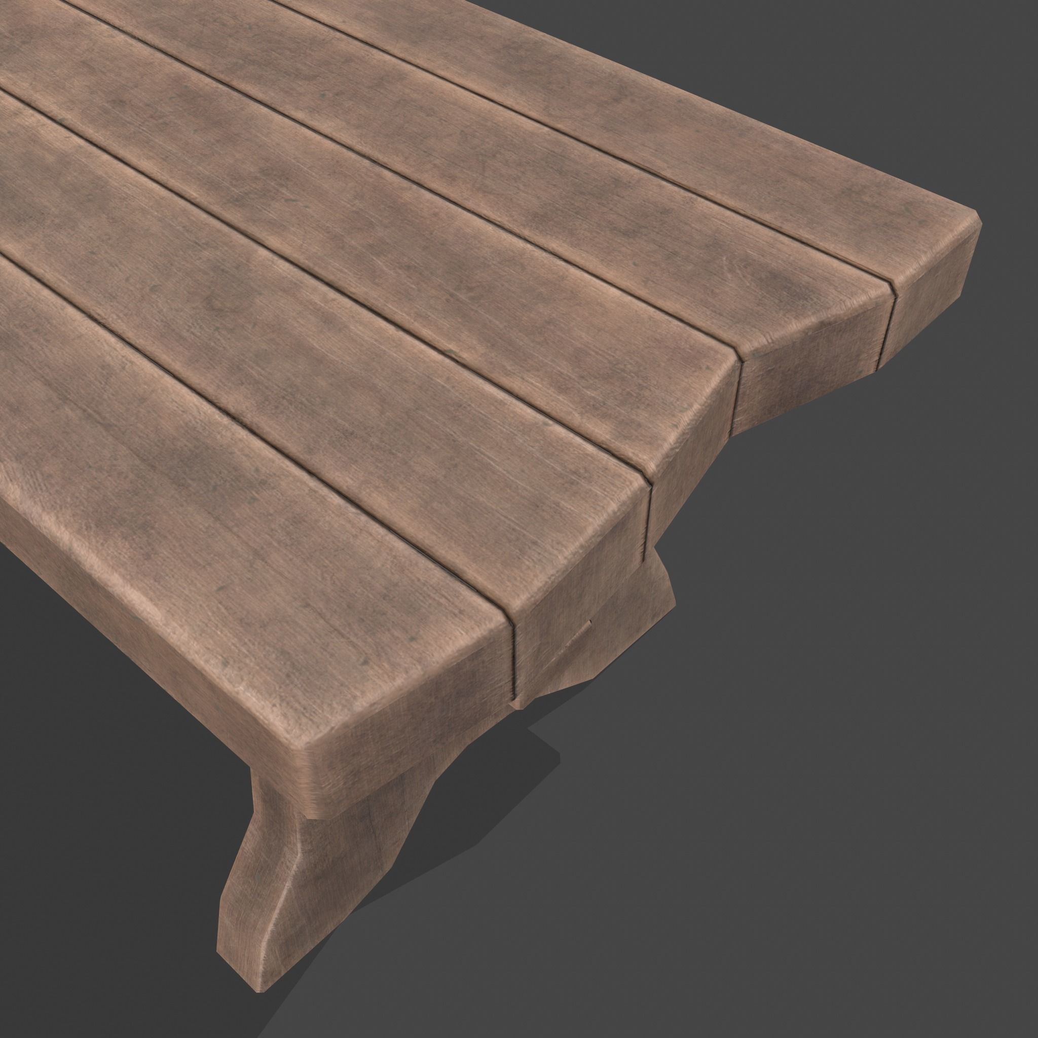 Medieval Blacksmith Bench Low-poly 3D model_13