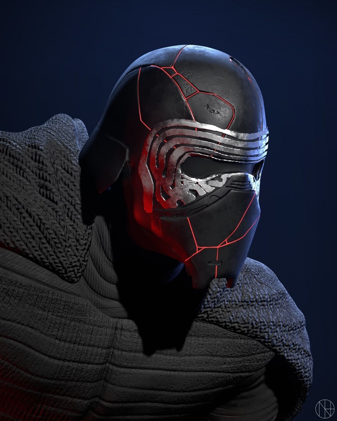 Kylo Ren Statue 3D print model_1