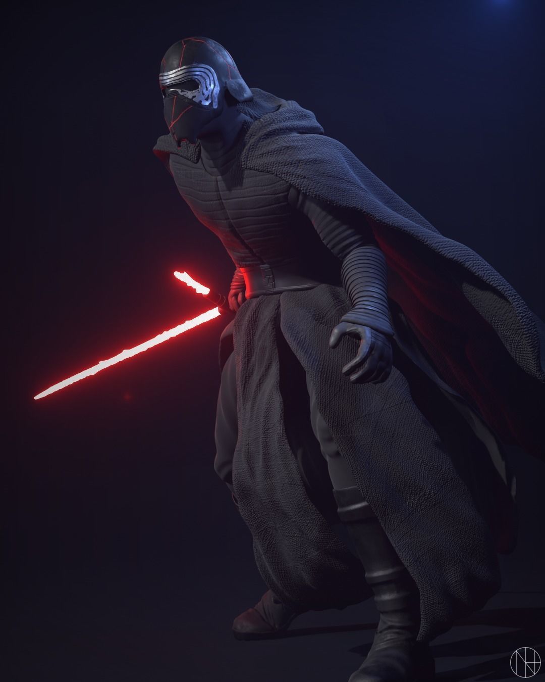 Kylo Ren Statue 3D print model_2