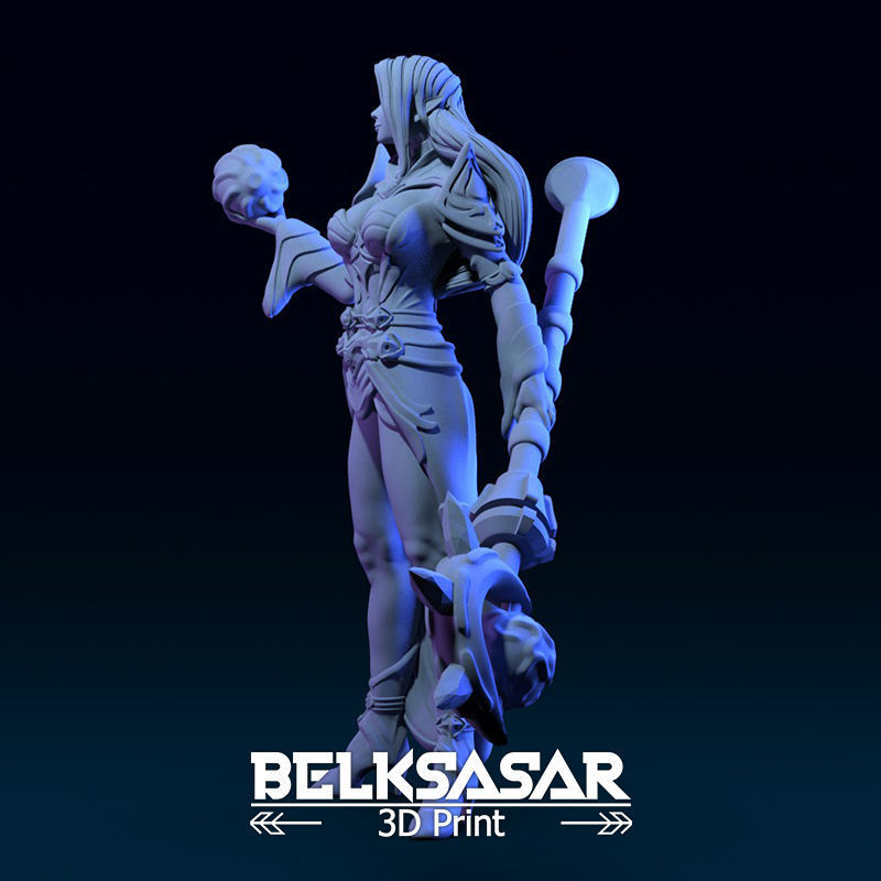 Female Elf Wizard 3D print model_2