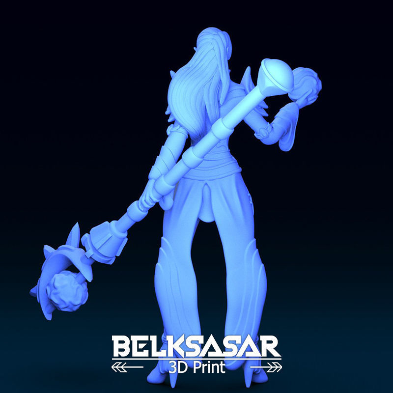 Female Elf Wizard 3D print model_5