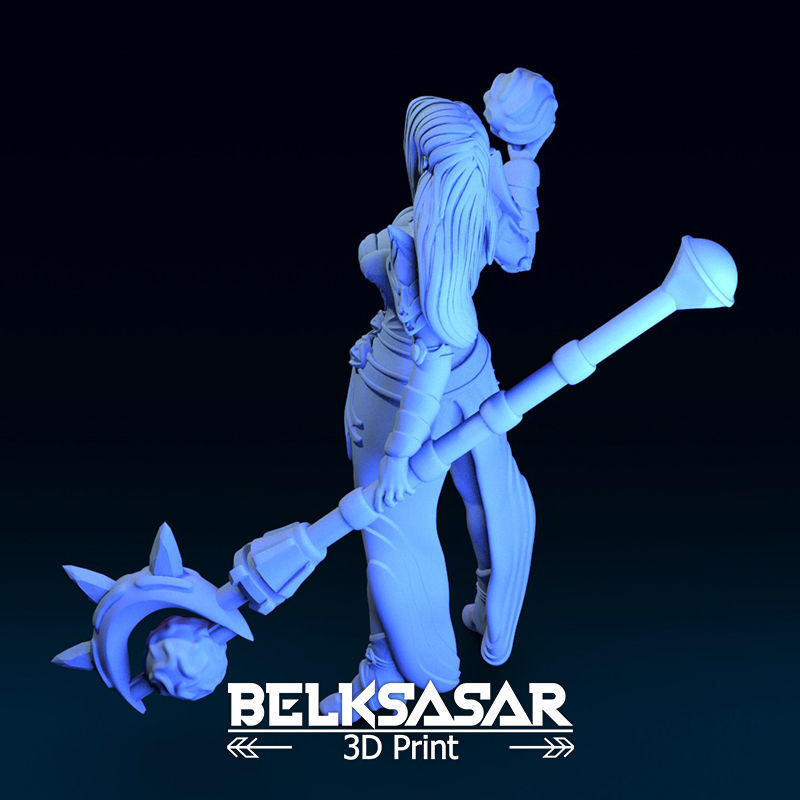 Female Elf Wizard 3D print model_16