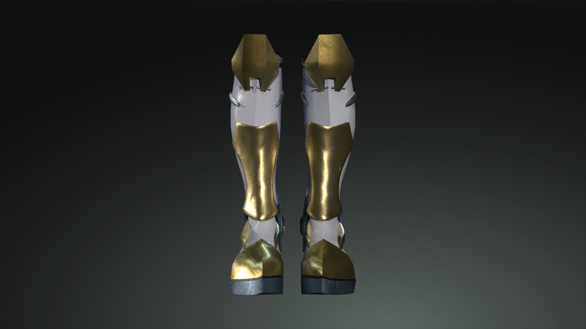 Cyborg Warzone - Eva02 -  Boots  Low-poly 3D model_1