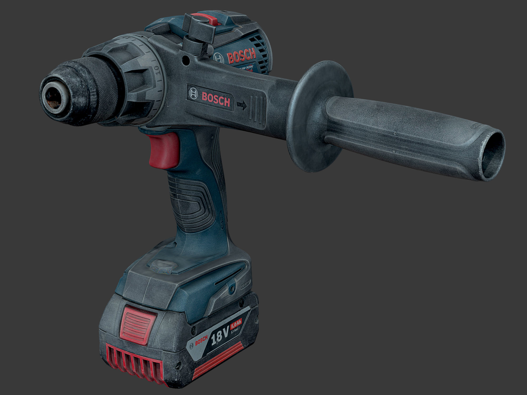 Bosch GSB 18V Drill Driver RAW Scan 3D model_2