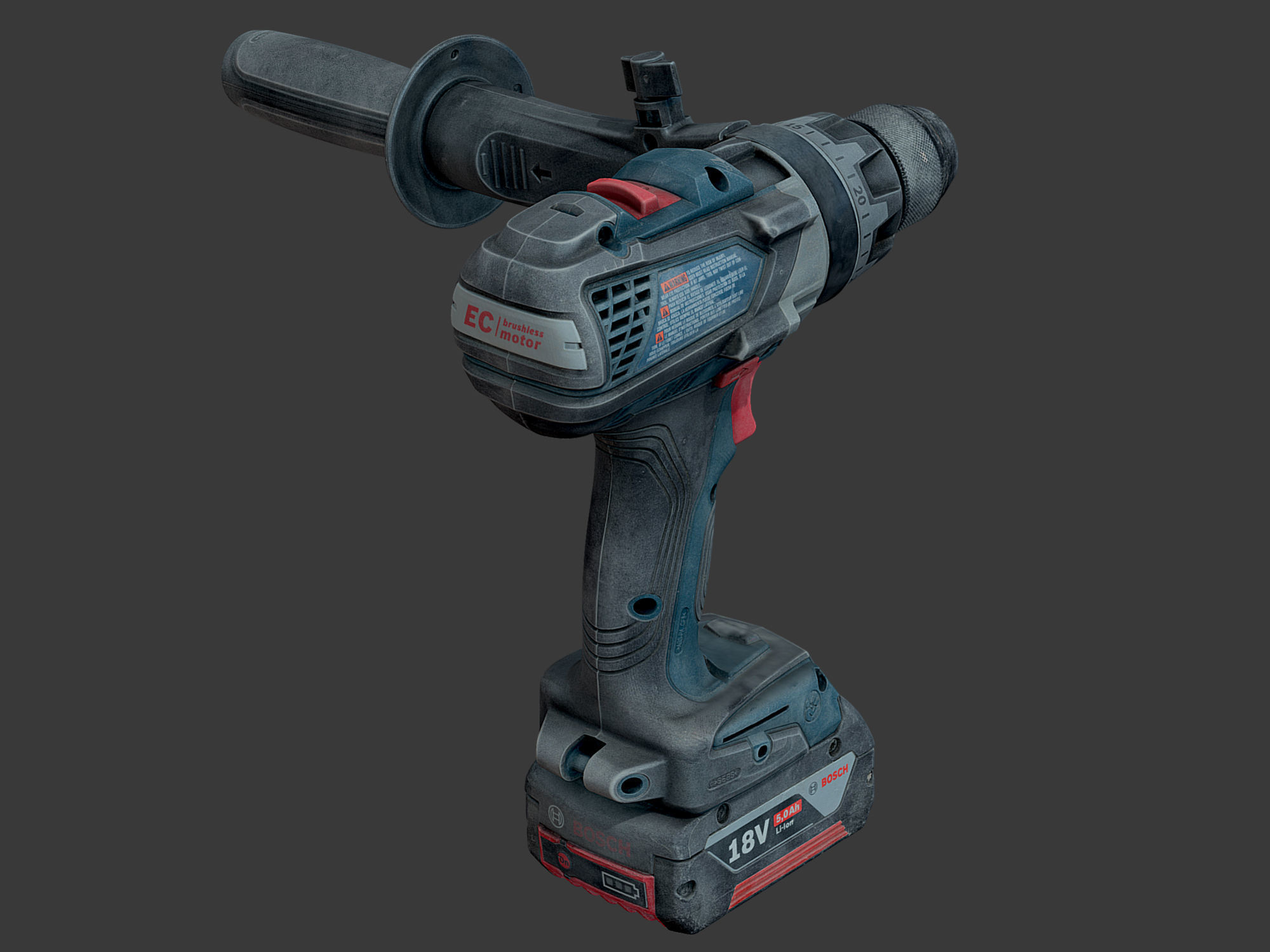 Bosch GSB 18V Drill Driver RAW Scan 3D model_4