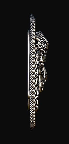 Leo medal 62mm 3D print model_2