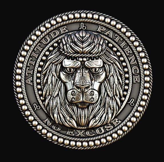 Leo medal 62mm 3D print model_1