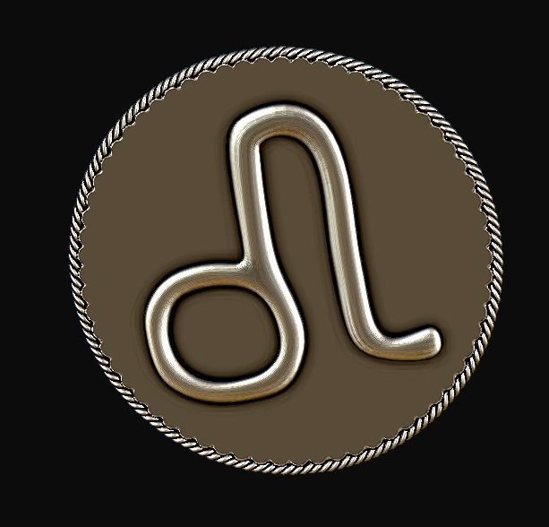 Leo medal 62mm 3D print model_3