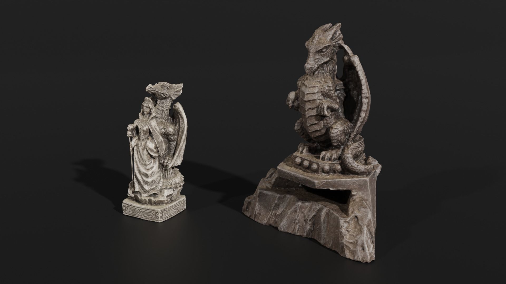 Dragon Chess Set 3D model_3