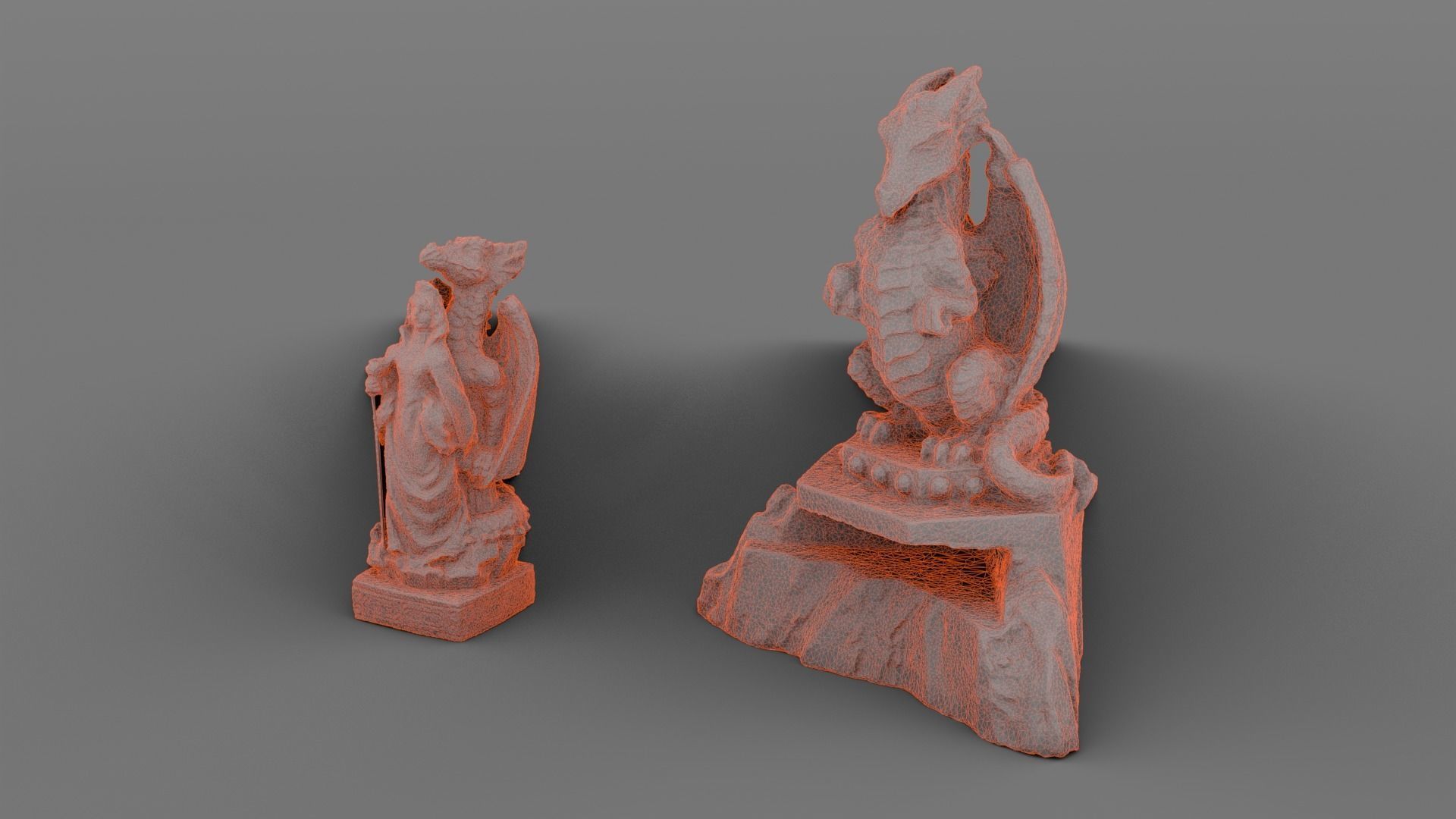 Dragon Chess Set 3D model_4