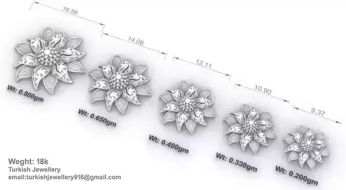 Sun Flower Locket set and Ring