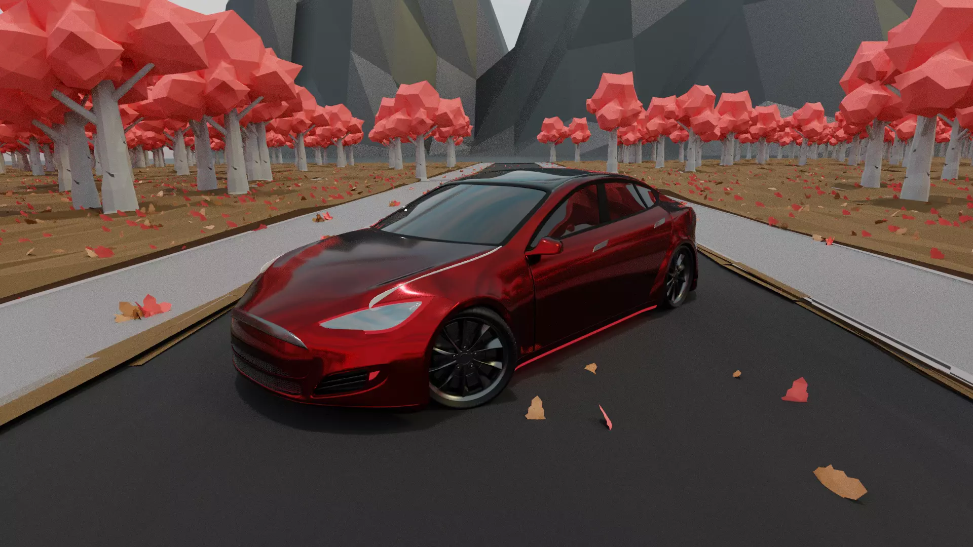 currus tesla s road 3D model