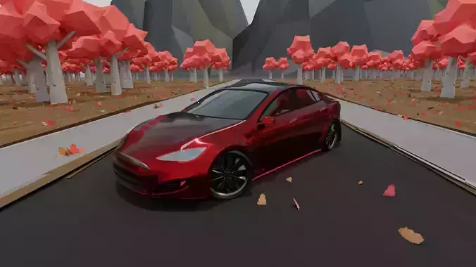 currus tesla s road 3D model