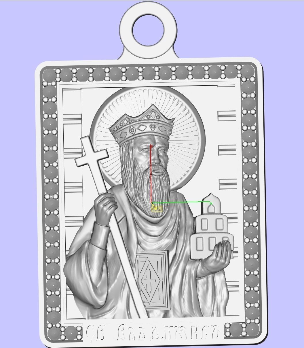 Exclusive Pendant ST Nicholas  3D print model_3