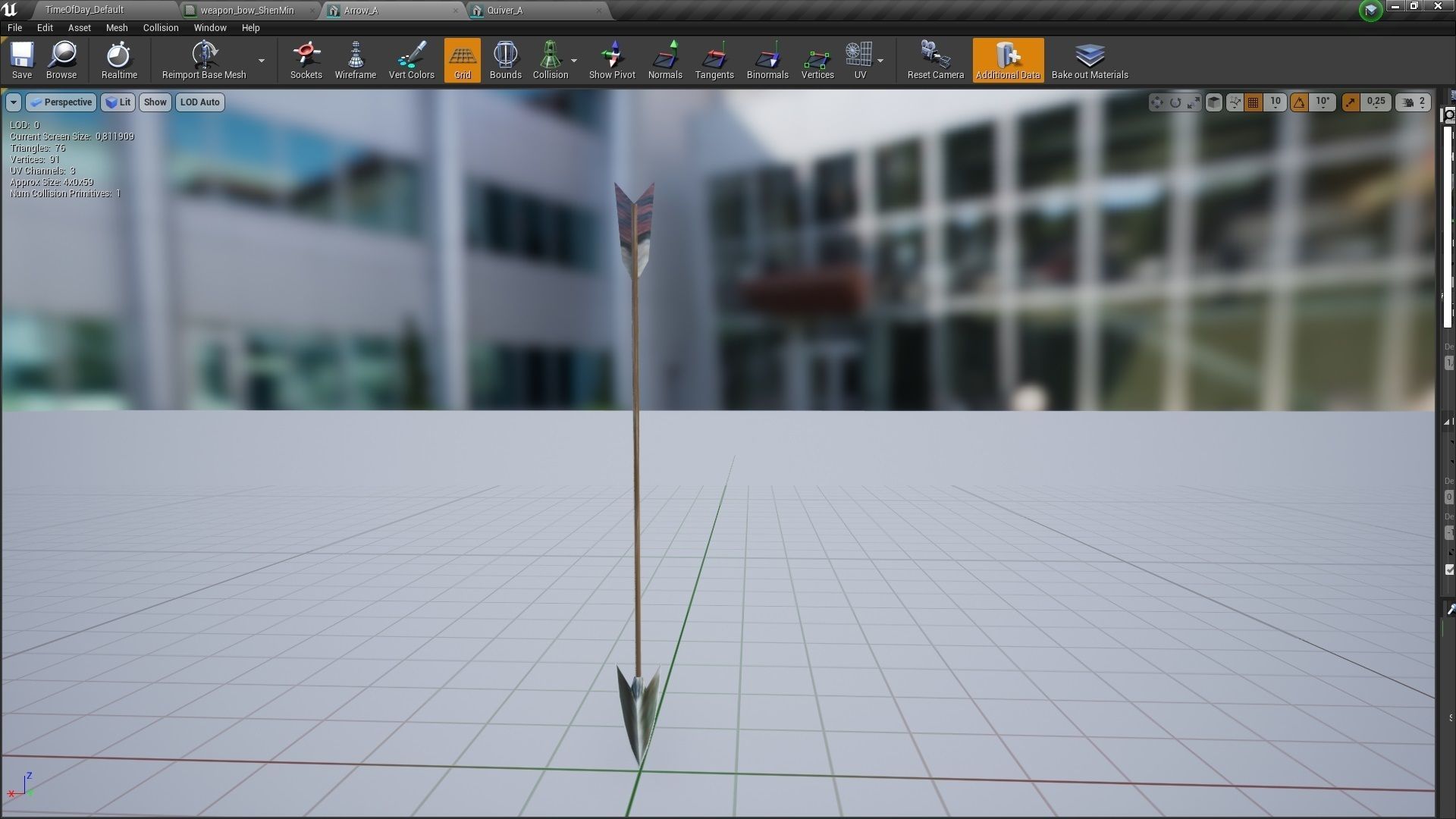 Asymetric Bow Low-poly 3D model_6