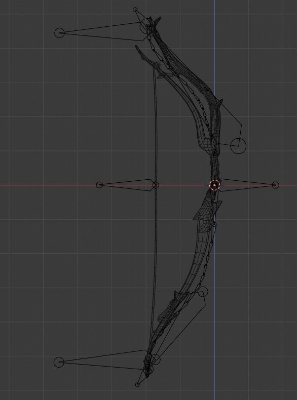 Asymetric Bow Low-poly 3D model_3