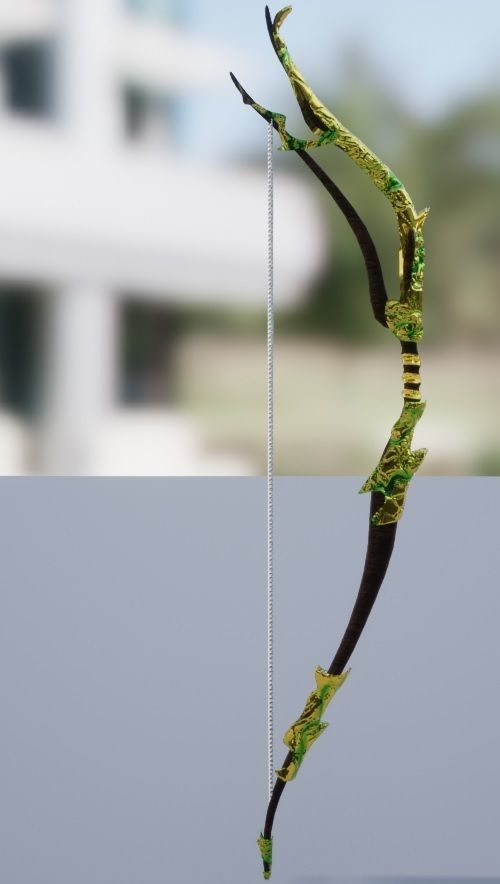 Asymetric Bow Low-poly 3D model_2