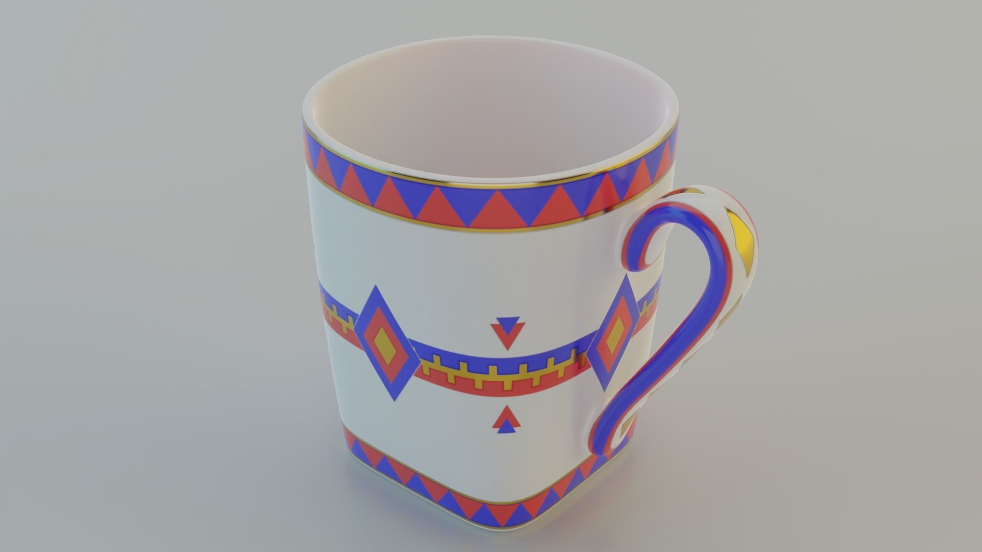 Cup with a pattern 3D model_7