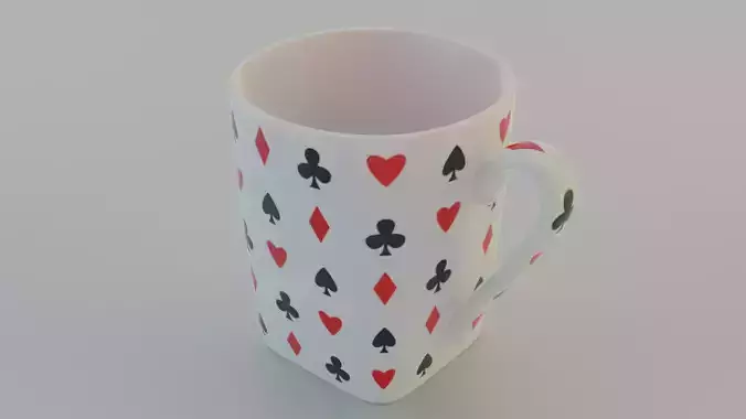 Cup with a pattern 3D model