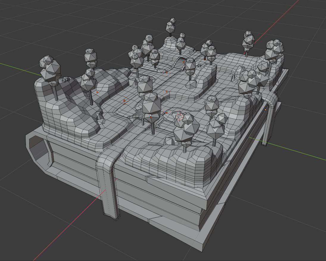 Low Poly book forest 3D model Free low-poly 3D model_4