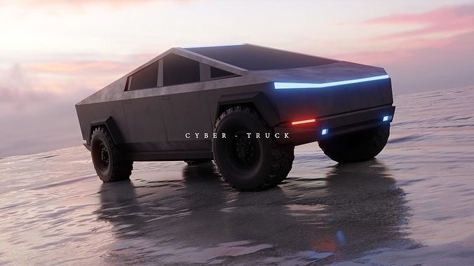 Tesla Cybertruck Low-poly 3D model