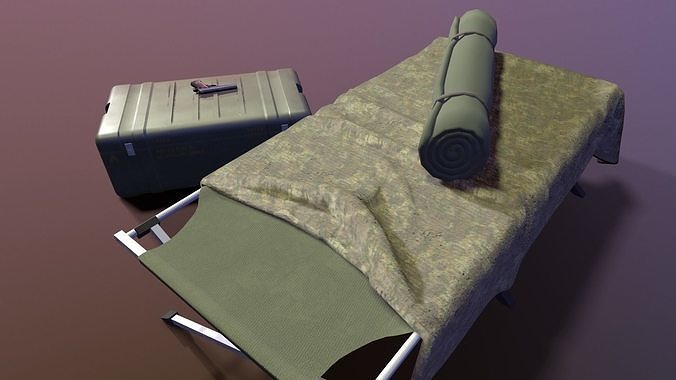 Military camp Low-poly 3D model