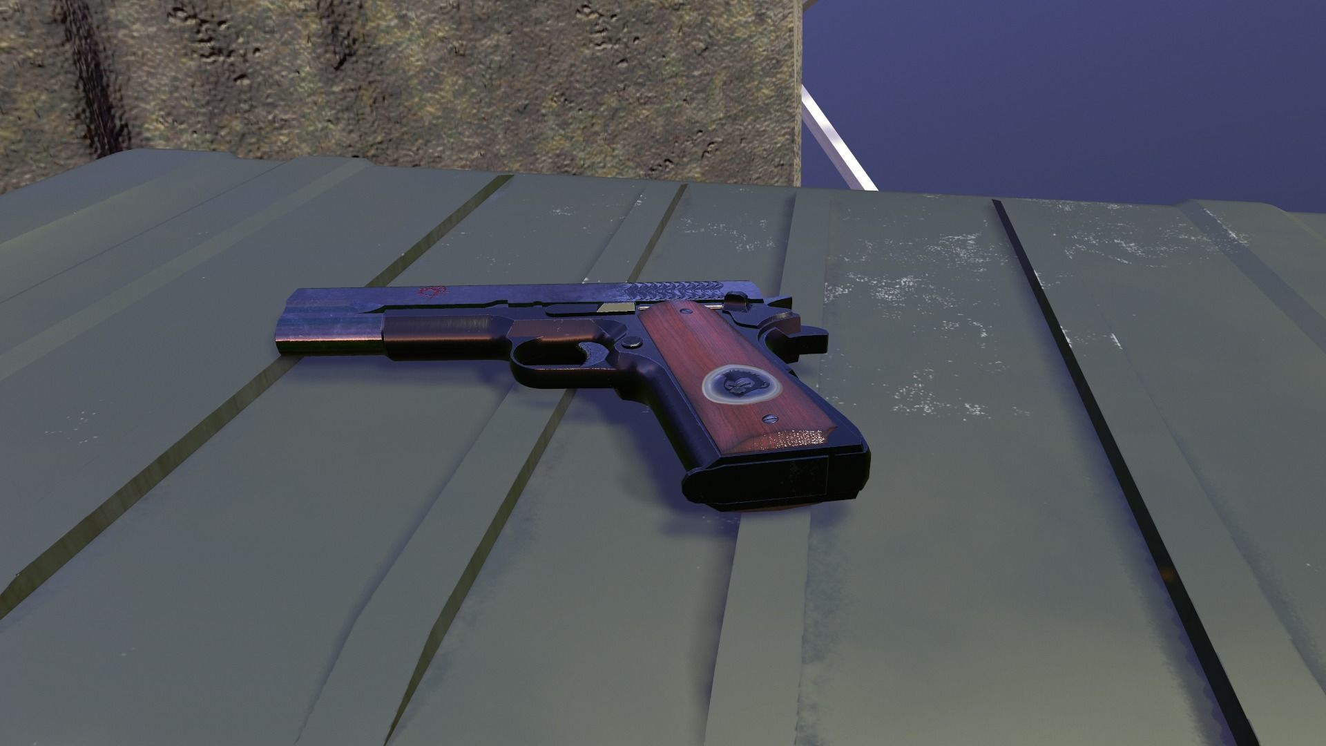 Military camp Low-poly 3D model_13