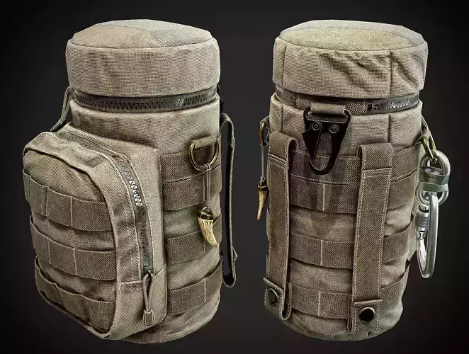 Water Bottle Pouch Low-poly 3D model