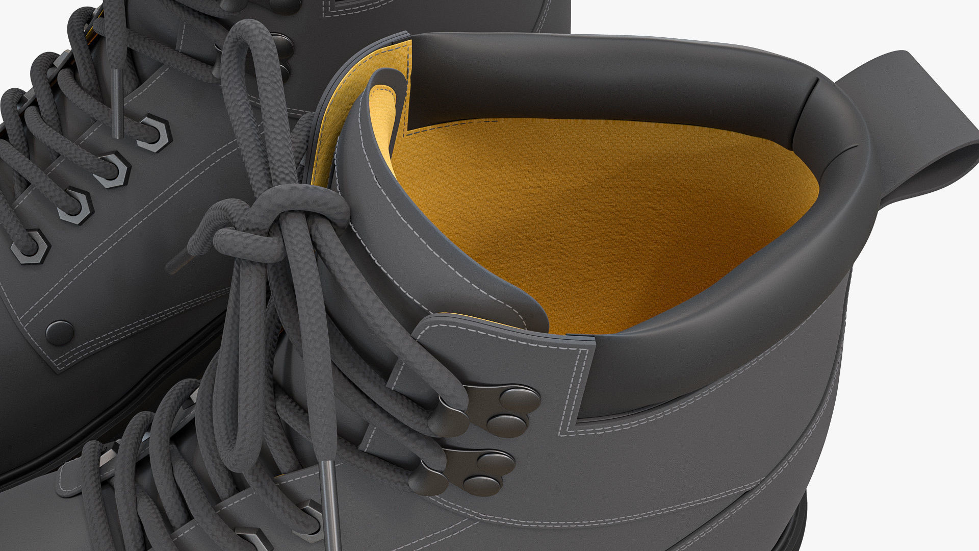 Steel Toe Work Boots Grey 3D model_10