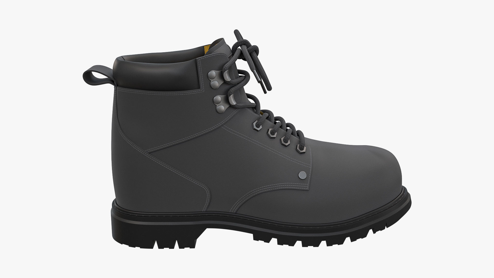 Steel Toe Work Boots Grey 3D model_6
