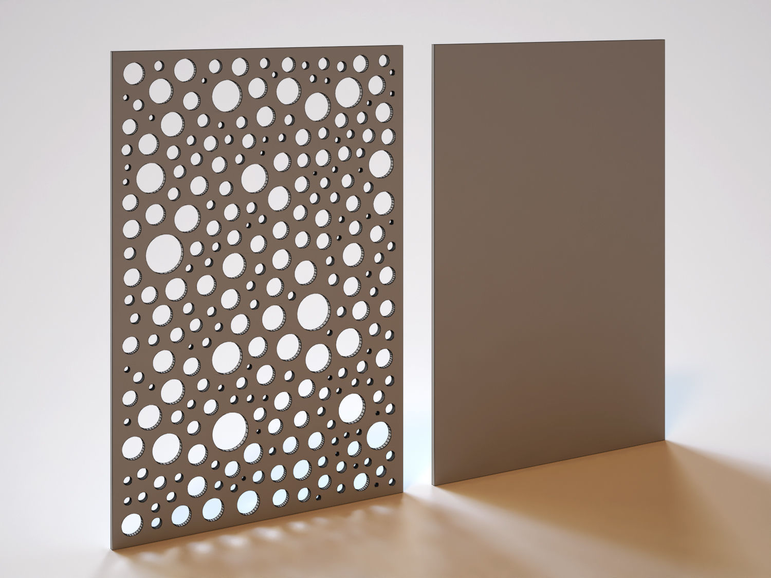 Partition wall panel with holes in it 3D model_3