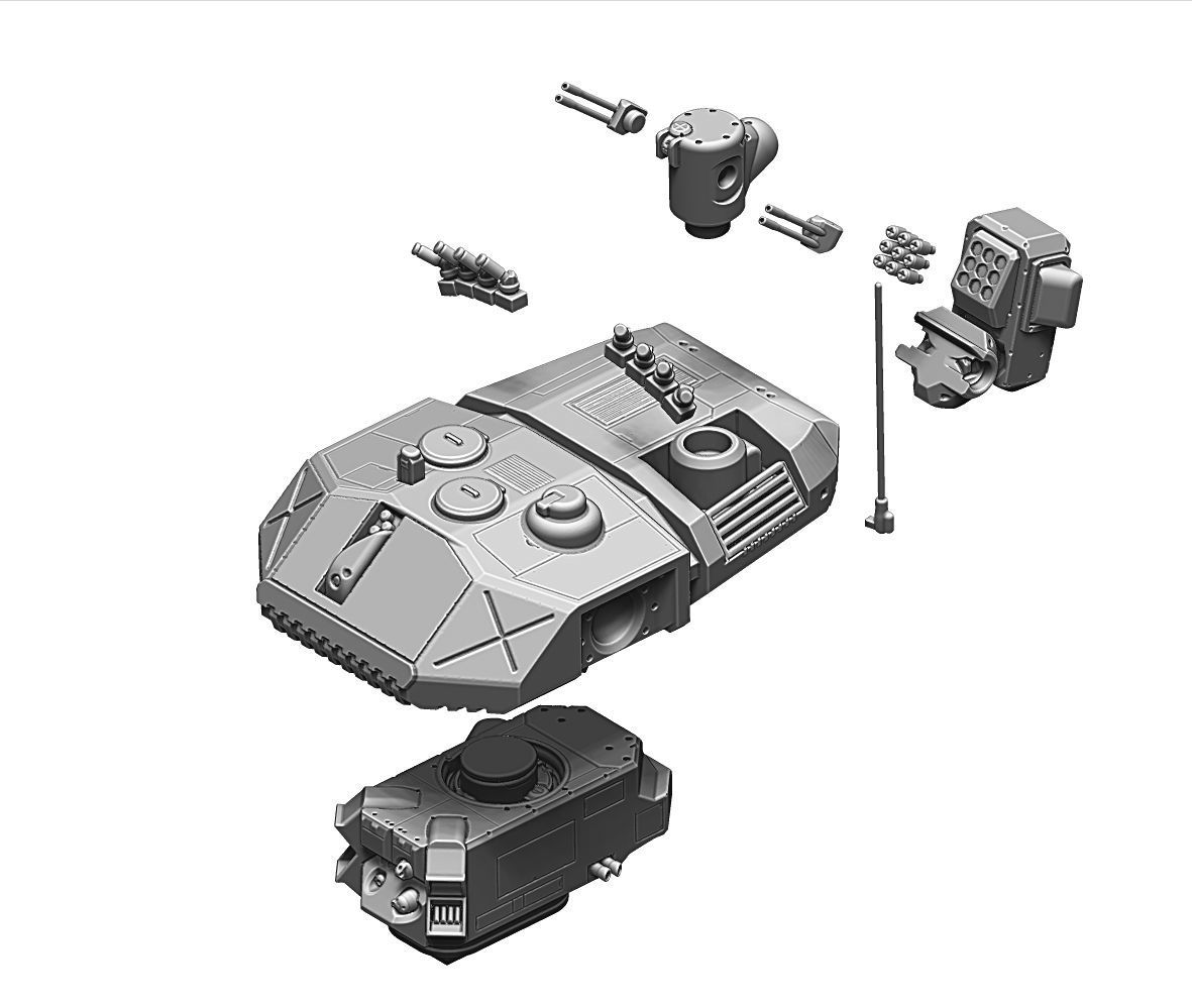 AR-22 Armadillo Heavy Battle Mech 3D print model_9