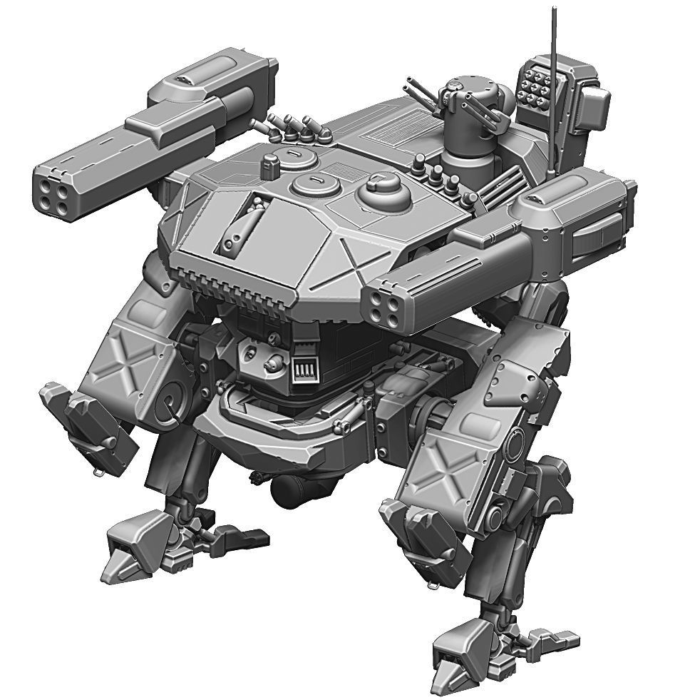 AR-22 Armadillo Heavy Battle Mech 3D print model_2