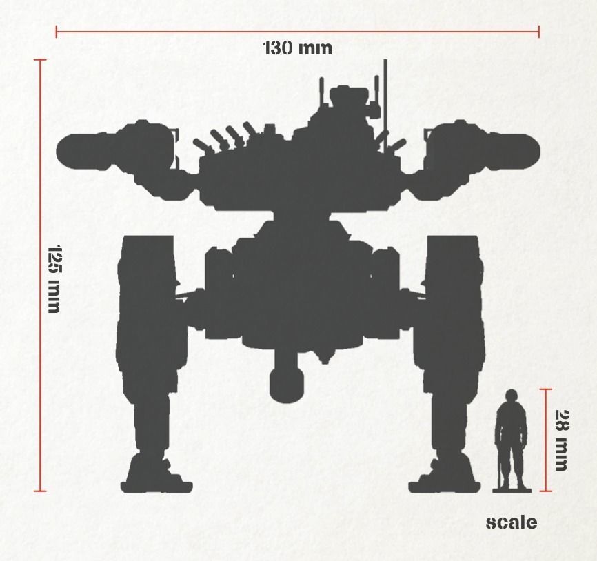 AR-22 Armadillo Heavy Battle Mech 3D print model_12