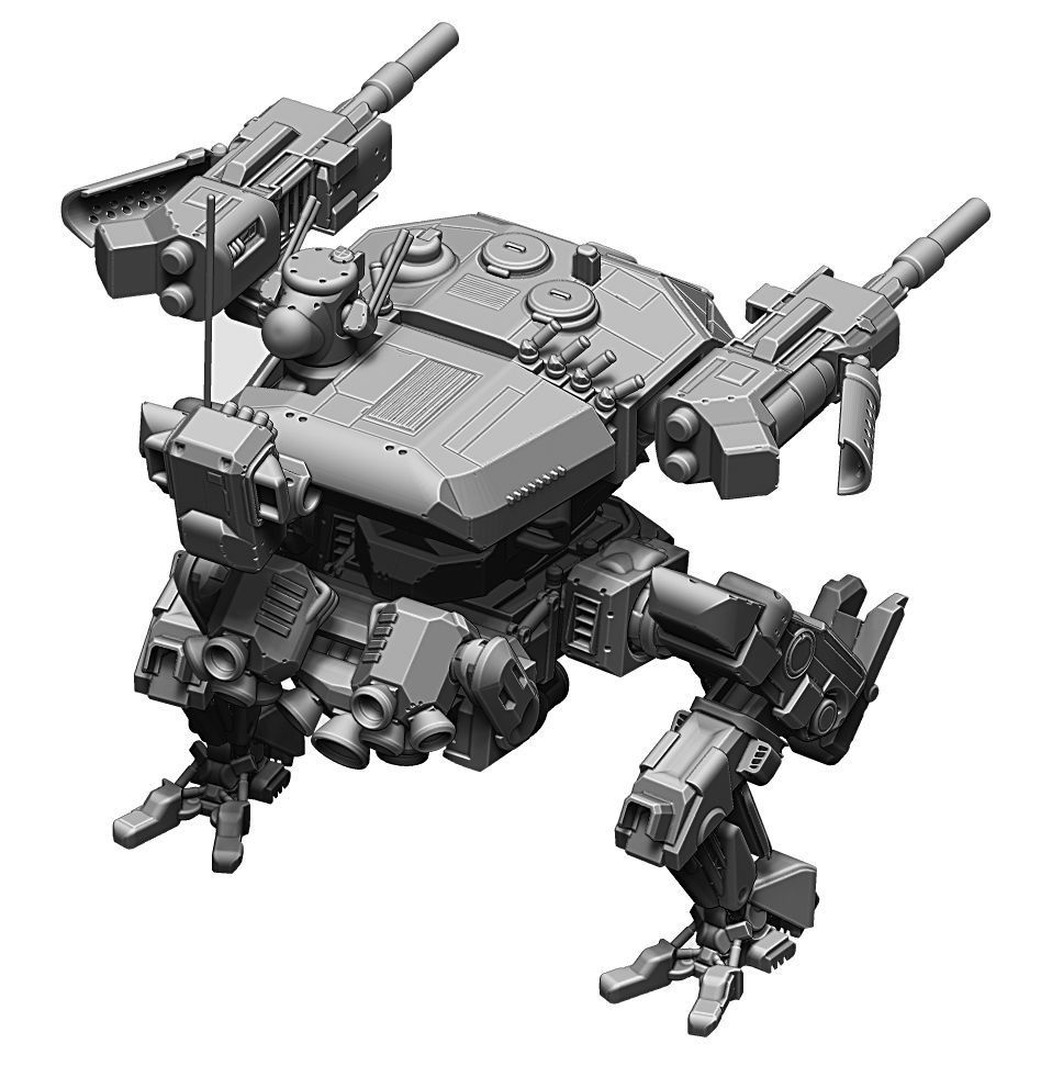 AR-22 Armadillo Heavy Battle Mech 3D print model_3