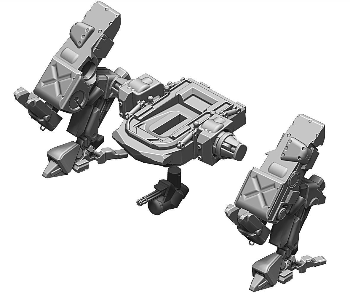 AR-22 Armadillo Heavy Battle Mech 3D print model_8