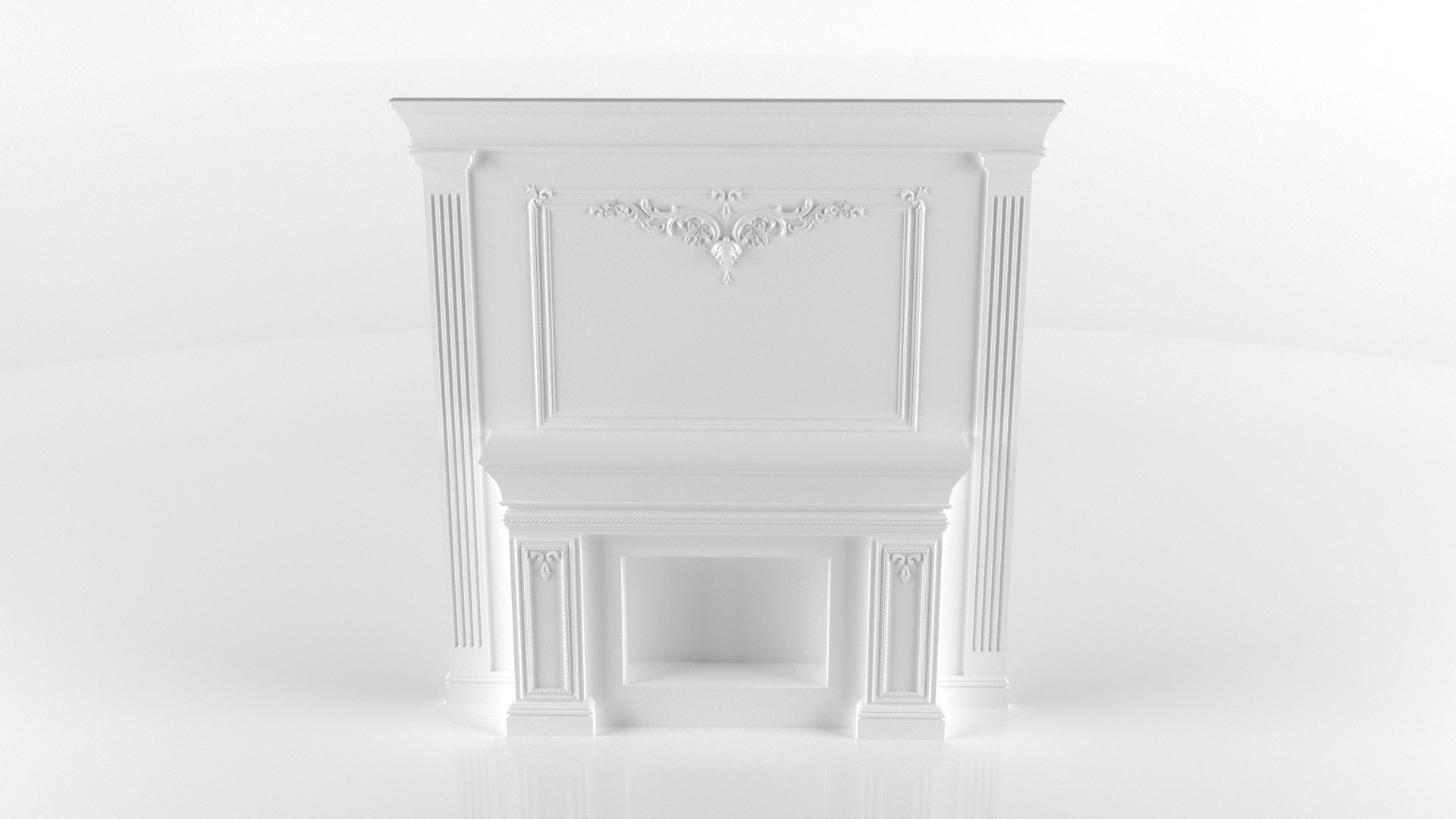 Fireplace 3D model set 3D model_4