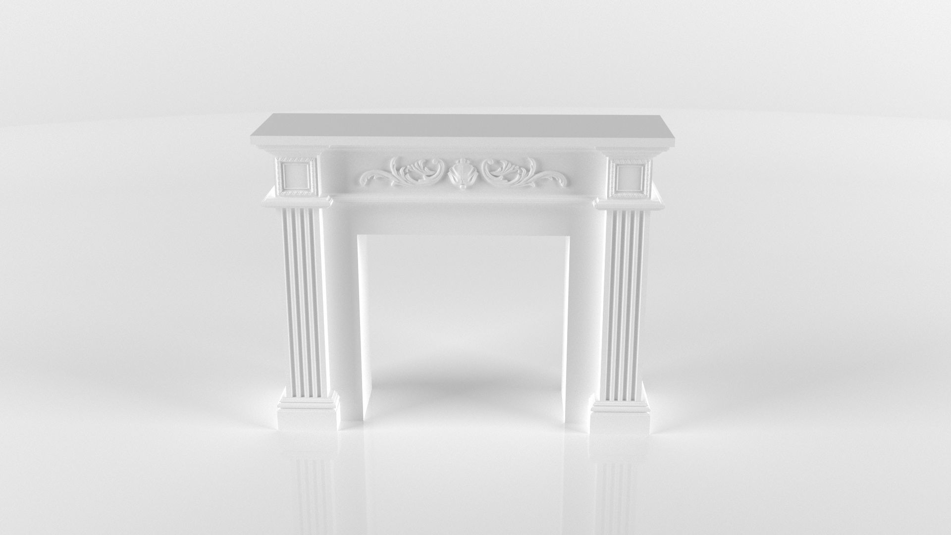 Fireplace 3D model set 3D model_7