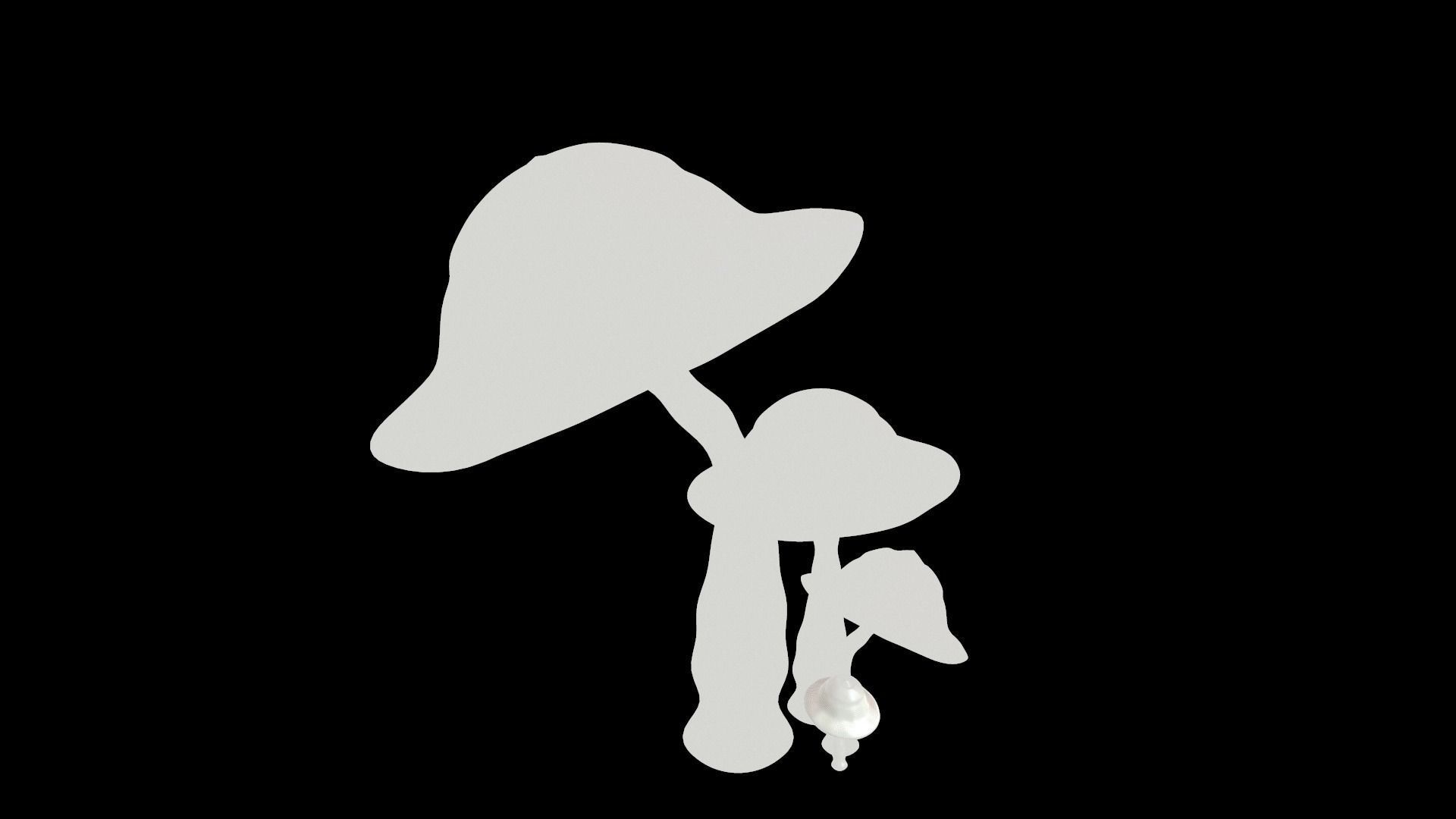 Mushrooms  Full Textures - PBR Asset High Poly 3D model_4