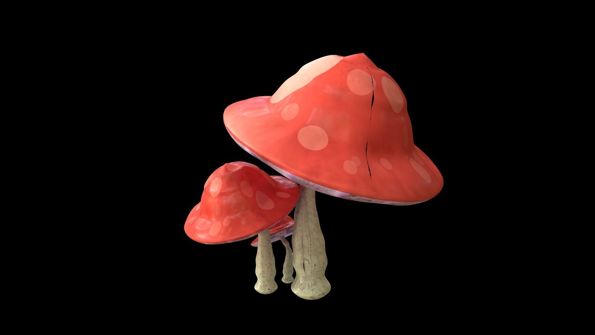 Mushrooms  Full Textures - PBR Asset High Poly 3D model_3